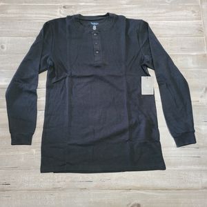 Blue Ice‎ Men's Long Sleeve Shirt SiE Large  Black